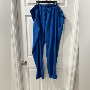 Easy Stretch nursing scrubs pants 2XL royal blue